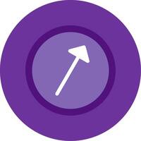 Right Up Flat Multi Circle Icon vector