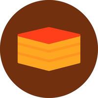 Parcel Flat Multi Circle Icon vector