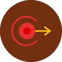 Right Arrow Flat Multi Circle Icon vector