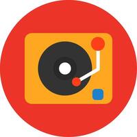 Lp Player Flat Multi Circle Icon vector