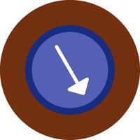 Right Down Flat Multi Circle Icon vector