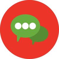 Chat Flat Multi Circle Icon vector