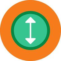 Direction Flat Multi Circle Icon vector