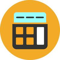 Calculator Flat Multi Circle Icon vector