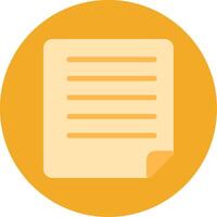 Document Flat Multi Circle Icon vector