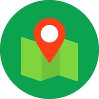 Address Flat Multi Circle Icon vector
