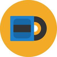 Music Album Flat Multi Circle Icon vector