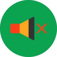 Mute Flat Multi Circle Icon vector