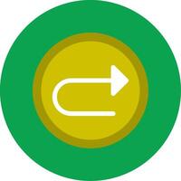 Right Arrow Flat Multi Circle Icon vector