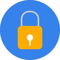 Lock Flat Multi Circle Icon vector