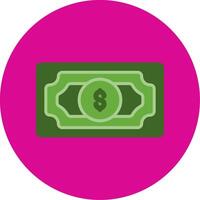 Dollar Flat Multi Circle Icon vector