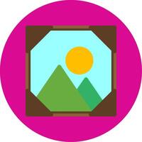 Frame Flat Multi Circle Icon vector