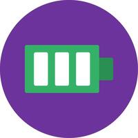 Battery Flat Multi Circle Icon vector