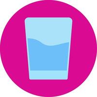 Glass Of Water Flat Multi Circle Icon vector