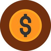 Dollar Flat Multi Circle Icon vector