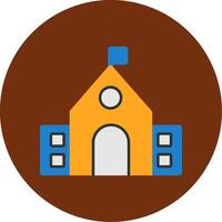 School Flat Multi Circle Icon vector