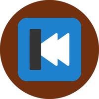 Previous Flat Multi Circle Icon vector