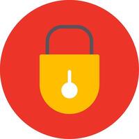 Lock Flat Multi Circle Icon vector