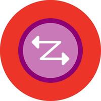Zig Zag Flat Multi Circle Icon vector