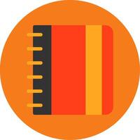 Contact Book Flat Multi Circle Icon vector