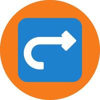 Repeat Flat Multi Circle Icon vector