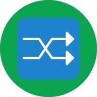 Shuffle Flat Multi Circle Icon vector