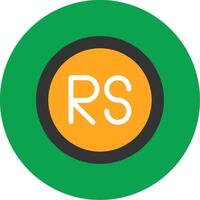 Rupee Flat Multi Circle Icon vector