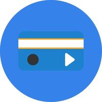 Credit Card Flat Multi Circle Icon vector
