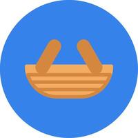 Basket Flat Multi Circle Icon vector