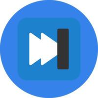 Skip Button Flat Multi Circle Icon vector