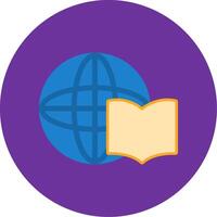Distance Book Flat Multi Circle Icon vector