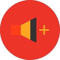 Volume Up Flat Multi Circle Icon vector