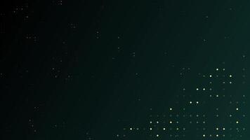 dark green gradient to black minimalistic background with golden dots video