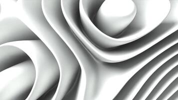Immersive 3D Motion Design. Mesmerizing White Wave Patterns in Seamless Loop. Perfect for VJing and Wallpaper with Fluid Cyclical Movement video