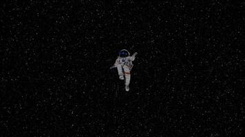 astronaut free falling to the universe video