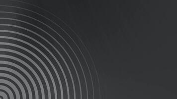 Dark Grey Circular Lines Pattern Background Loop. video