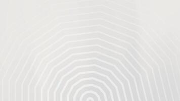 White Concentric Hexagon Pattern Background Loop. video