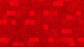 Red Dotted Grid and Square Pattern Background Loop. video