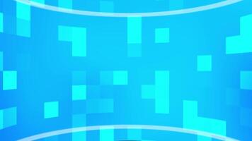 Blue Curved Pixelated Background Loop. video