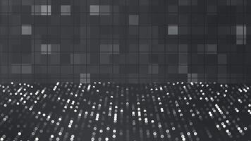 Dark Grey Circles and Squares Geometric Abstract Background Loop. video
