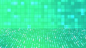 Green Circles and Squares Geometric Abstract Background Loop. video