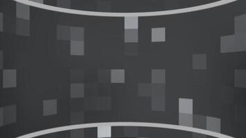 Dark Grey Curved Pixelated Background Loop. video