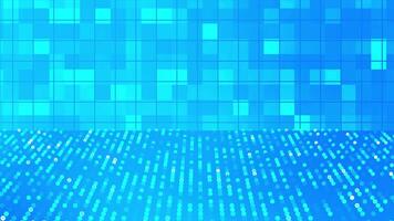 Blue Circles and Squares Geometric Abstract Background Loop. video