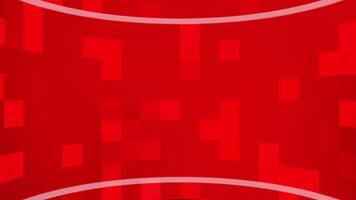 Red Curved Pixelated Background Loop. video