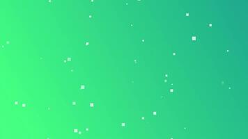 Green gradient with scattered squares, seamless looping animation. video