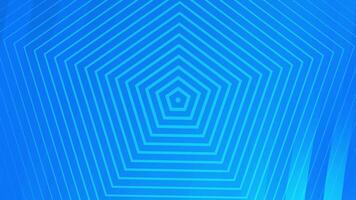 Blue Pentagonal Lines Pattern Background Loop. video