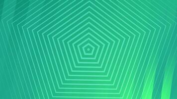 Green Pentagonal Lines Pattern Background Loop. video