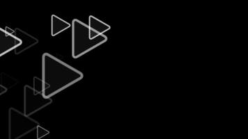 Abstract triangle icons on dark backdrop. video
