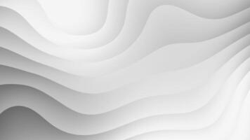 Elegant abstract white waves grey loop animation. video