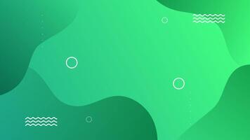 Green gradient looping animation with geometric shapes. video